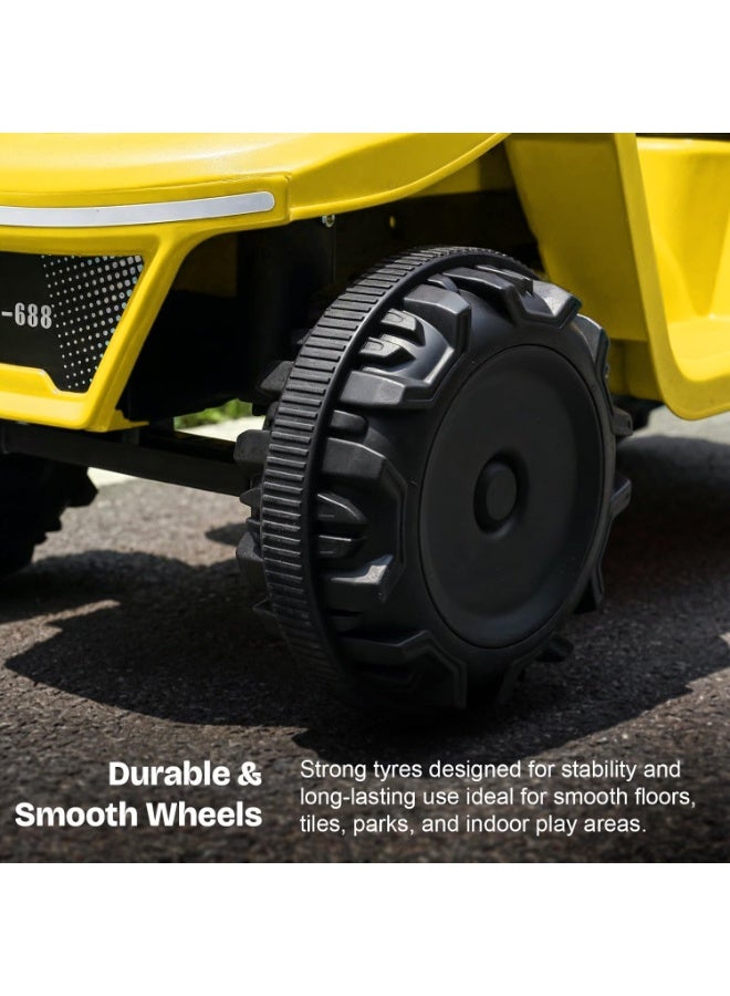 بيبي دراجة أطفال Giddy ATV تعمل بالبطارية | لعبة ركوب كهربائية قابلة لإعادة الشحن مع إضاءة ومنفذ USB وموسيقى | دراجة شاطئية كبيرة للأولاد والبنات من عمر 2 إلى 5 سنوات - Image 2